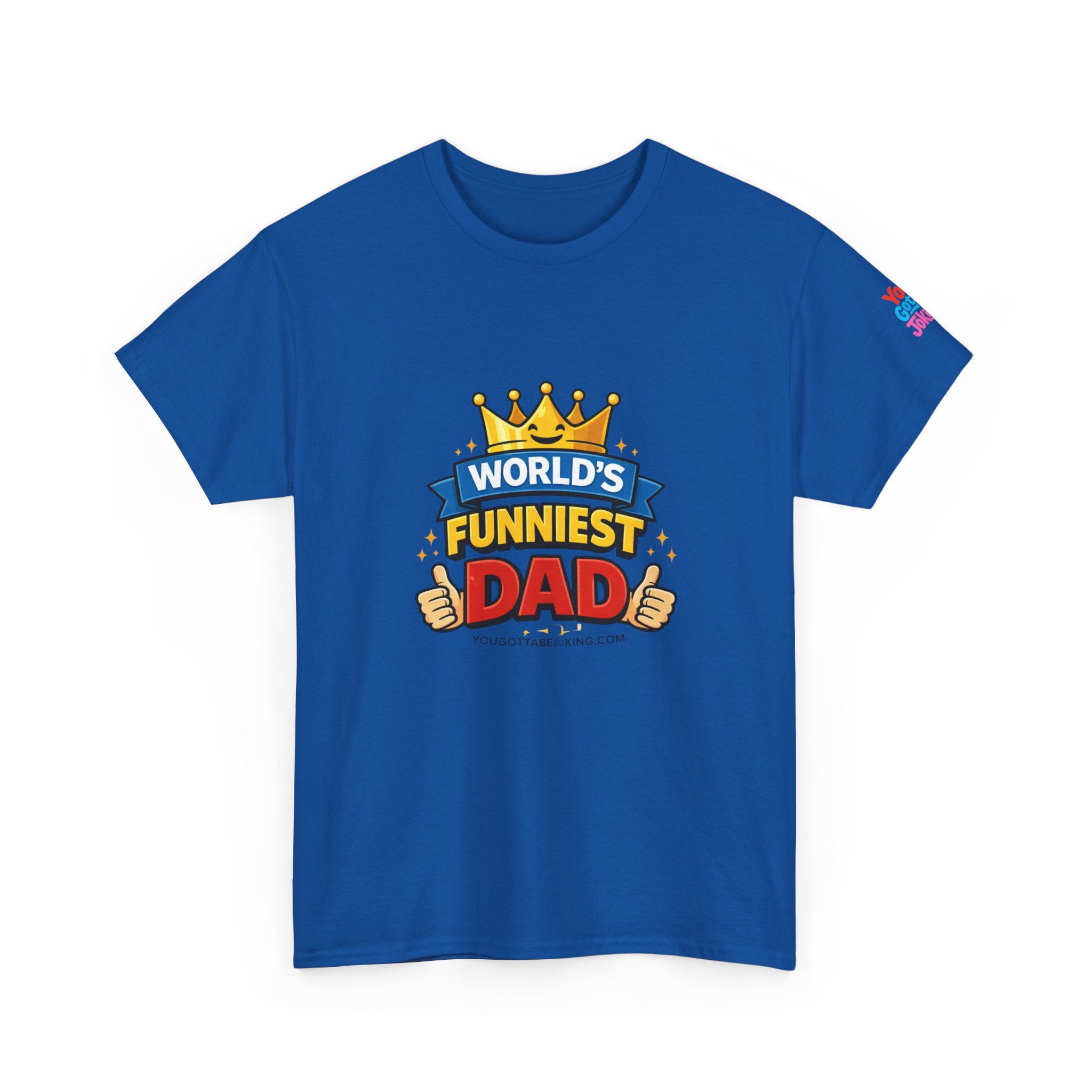 World's Funniest Dad T-Shirt — Funny Father's Day Tee with Crown Graphic