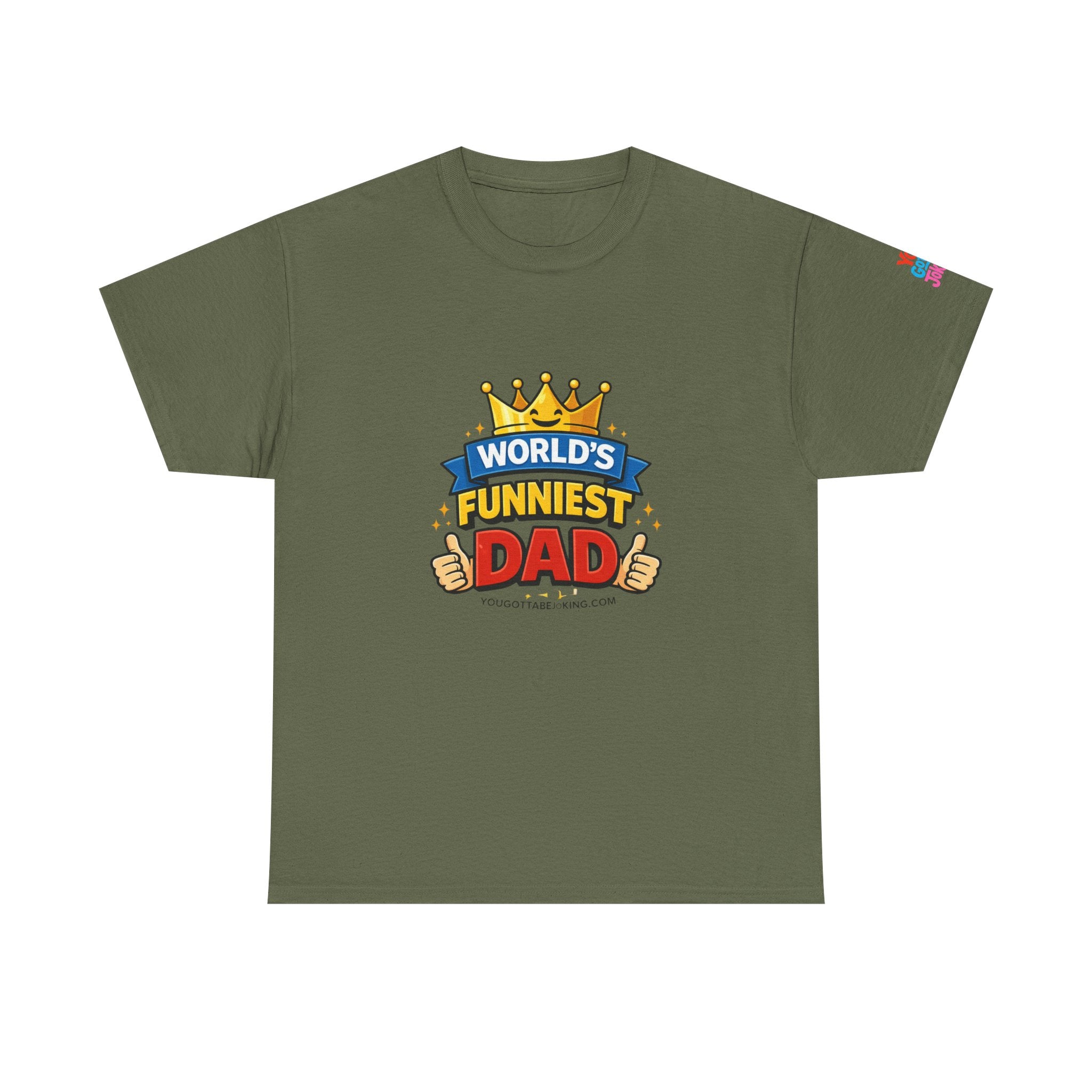 World's Funniest Dad T-Shirt — Funny Father's Day Tee with Crown Graphic