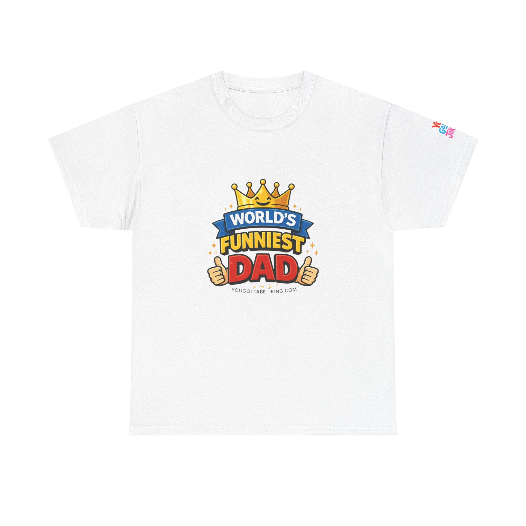 World's Funniest Dad T-Shirt — Funny Father's Day Tee with Crown Graphic