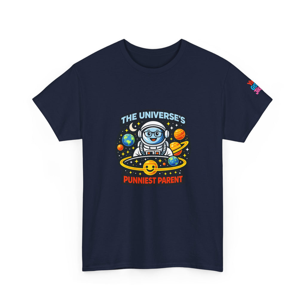 Astronaut Dad T-Shirt — “The Universe’s Punniest Parent” Funny Space Tee for Parents & Kids