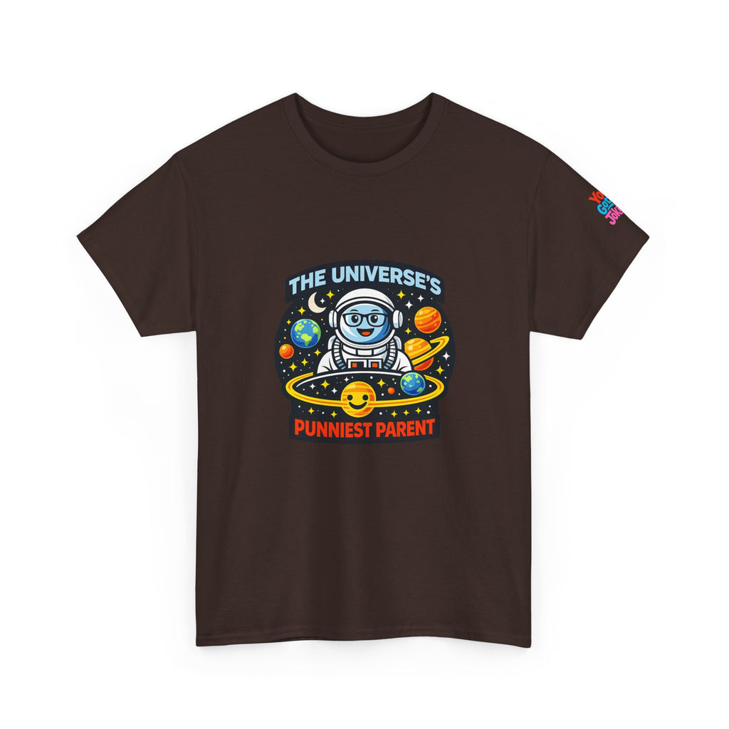 Astronaut Dad T-Shirt — “The Universe’s Punniest Parent” Funny Space Tee for Parents & Kids