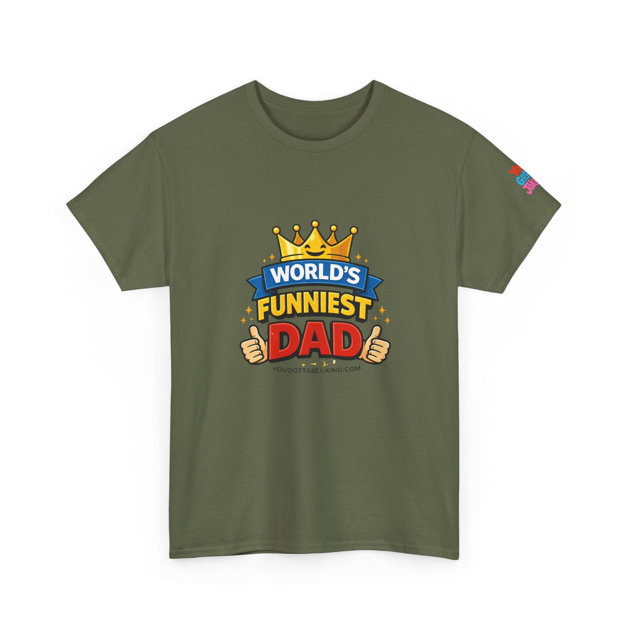 World's Funniest Dad T-Shirt — Funny Father's Day Tee with Crown Graphic