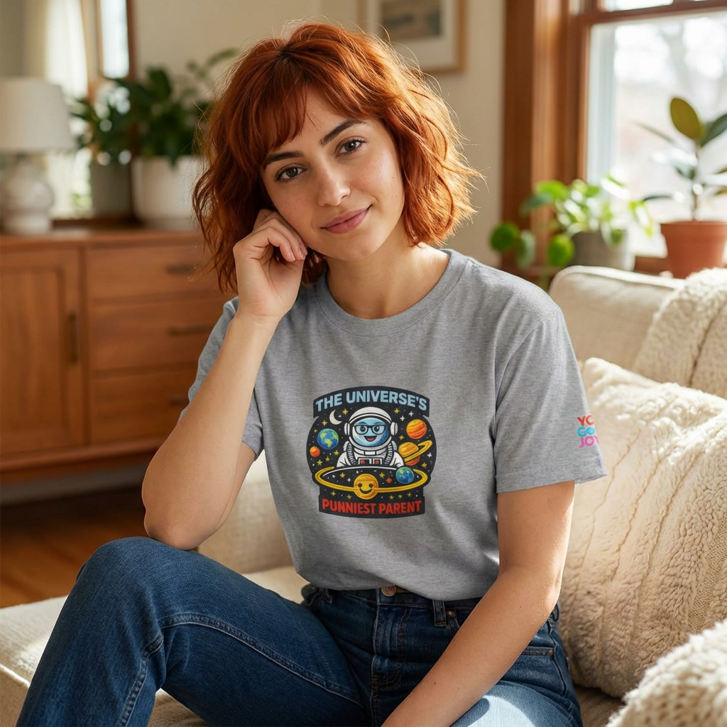 Astronaut Dad T-Shirt — “The Universe’s Punniest Parent” Funny Space Tee for Parents & Kids