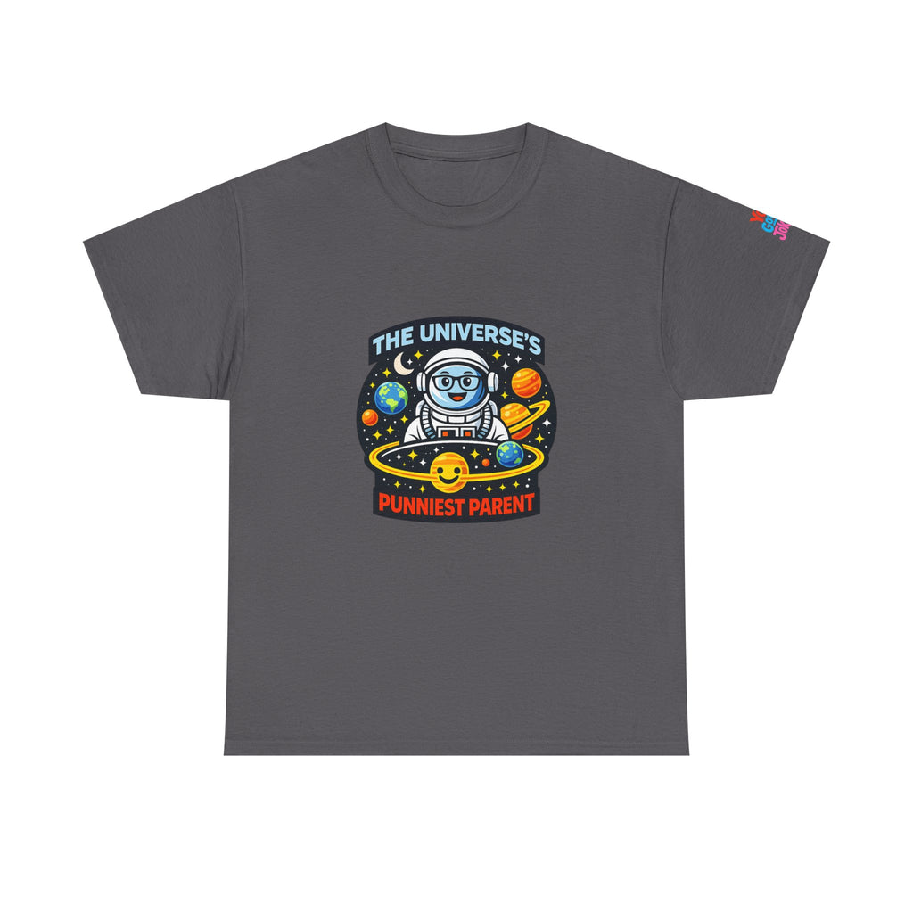 Astronaut Dad T-Shirt — “The Universe’s Punniest Parent” Funny Space Tee for Parents & Kids
