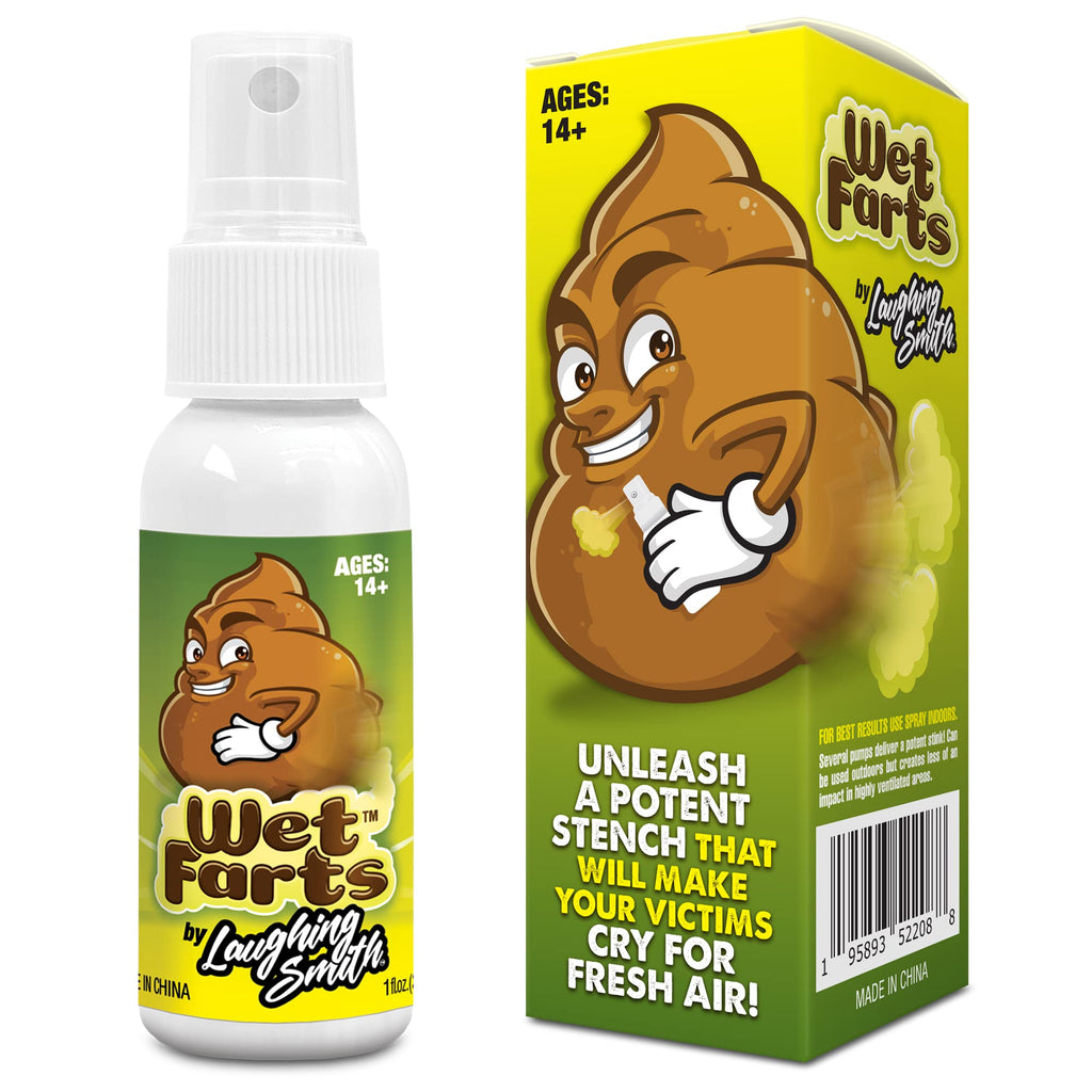Laughing Smith - Wet Farts - Potent Stink Spray - Extra Strong Stink - Hilarious Gag Gifts & Pranks for Adults or Kids - Prank Stink Stuff - Non Toxic - Smells Like Really Bad Gas