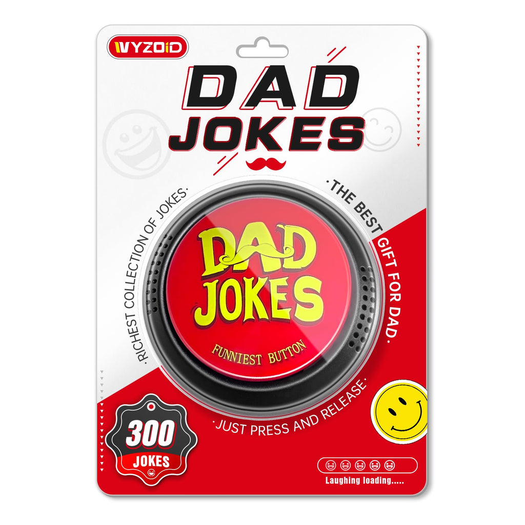 Dad Jokes Generator ButtonContains 300 Funny Dad JokesBest Fun Gifts For Dad/Father/Husband/MenSuitable For Birthday Gifts/Fathers Day/Christmas/White Elephant Day/AnniversariesMake Dad Laugh!