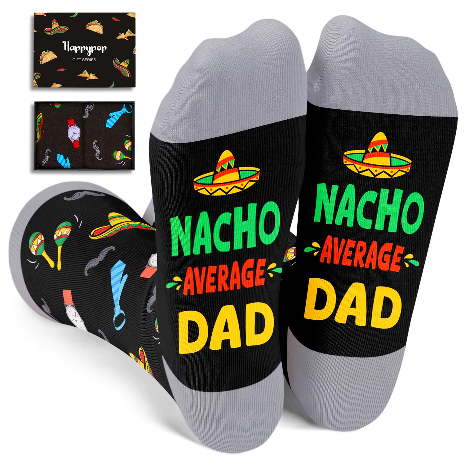 HAPPYPOP Gifts For Dad From Daughter Son - Funny Dad Socks Dad Birthday Gifts Father Gifts Daddy Gift Ideas